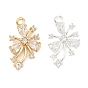 Латунные микропаве прозрачные подвески с фианитом, 