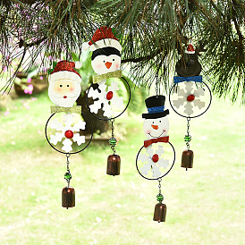 Christmas wind chimes wrought iron ornaments diy metal bell craft ornaments window gift decoration