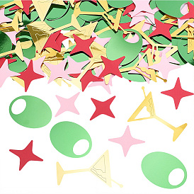 1 set de confeti de papel, decoración de fiesta, cóctel/estrella/óvalo