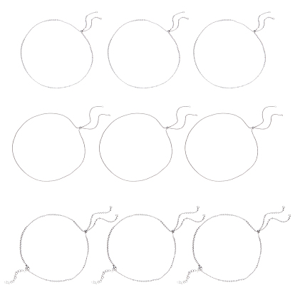 12Pcs 3 Style 304 Stainless Steel Slider Necklace Making, Cable Chains Bolo Necklace Making