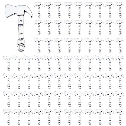 80Pcs Tibetan Style Alloy Pendants, Axe Charms