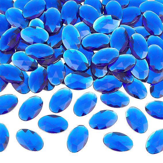 100 шт. кабошоны из акрила со стразами и плоской спинкой, diy nail art, автомобиль, украшение мобильного телефона, овальные