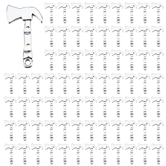 80 pendentifs en alliage de style tibétain, charmes de hache