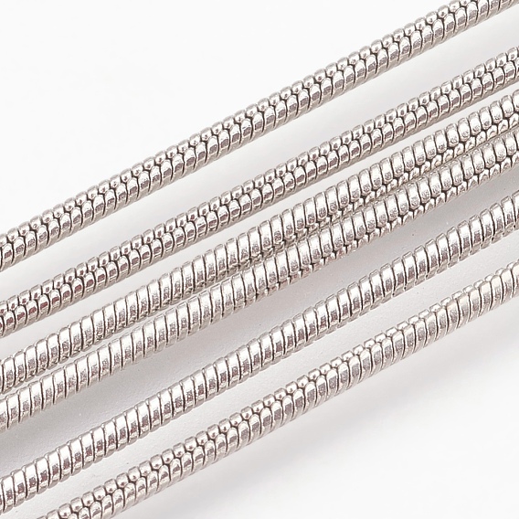 Brass Round Snake Chains, Soldered, 1.5x1.4mm