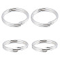 20 шт. 925 Разъемные соединительные кольца из стерлингового серебра, кольца прыжок двойной петли, кольцо