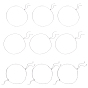 12Pcs 3 Style 304 Stainless Steel Slider Necklace Making, Cable Chains Bolo Necklace Making