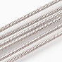 Brass Round Snake Chains, Soldered, 1.5x1.4mm