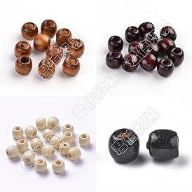 400 piezas 2 cuentas de madera natural de estilo, teñido, sin plomo, Rondana plana