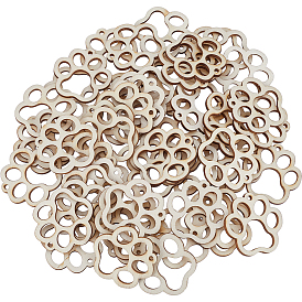 Древесины подвески, полые прелести, неокрашенными, бежевые