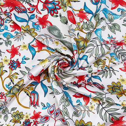 Цветочная полиэфирная ткань, для самостоятельного изготовления поделок и украшения одежды