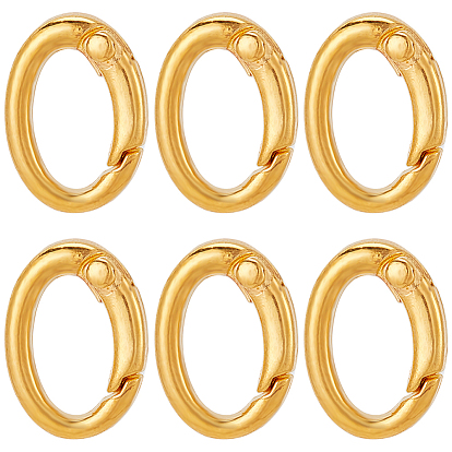 6шт. стойка покрытие латунные пружинные затворные кольца, овальные, без свинца и без кадмия, долговечный