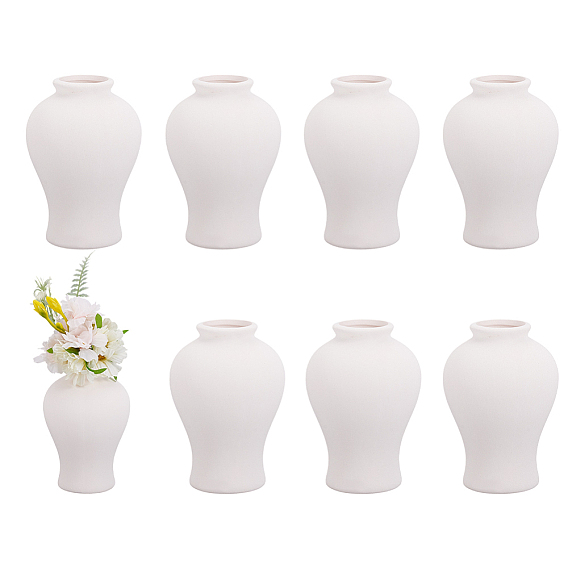 Керамические белые вазы-украшения, для украшения свадьбы в домашнем офисе