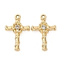 Подвески из сплава и страза, крестик