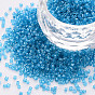 Fluorescent Color Transparent Glass Cylinder Beads, Seed Beads, Baking Paint, Round Hole