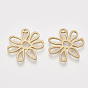 Alloy Open Back Bezel Pendants, For DIY UV Resin, Epoxy Resin, Pressed Flower Jewelry, Flower