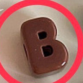 Opake Acrylperlen europäischen, Großloch perlen, Buchstaben b