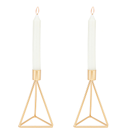 Железный подсвечник, идеальное украшение для домашней вечеринки, треугольные