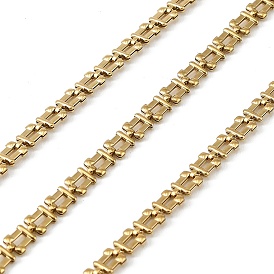 304 Полужесткие прямоугольные цепочки из нержавеющей стали, ионное покрытие (ip), пайки, с катушкой