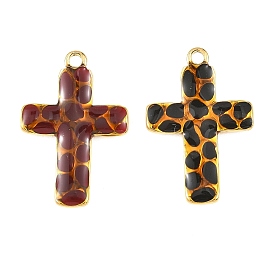 304 нержавеющей стальной эмали подвески, крест прелести, вакуумное покрытие pvd, реальный 18 k позолоченный