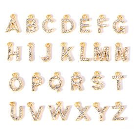 Golden Tone Alloy Rhinestone Pendants