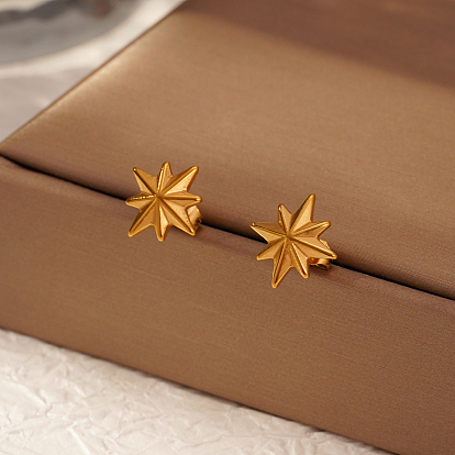 Простые 304 геометрические серьги-гвоздики в форме звезд из нержавеющей стали