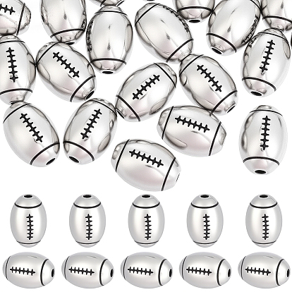 70 бусины из сплава в тибетском стиле, регби