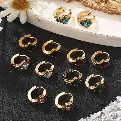 Серьги из 304 нержавеющей стали, ионное покрытие (ip), слеза, золотые