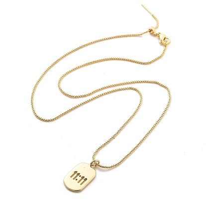 Регулируемые полые латунные 11:11 ожерелья с подвесками в форме овала, ожерелья с ползунком, без кадмия и без свинца, долговечный, стойки покрытие