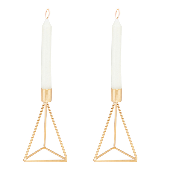 Железный подсвечник, идеальное украшение для домашней вечеринки, треугольные