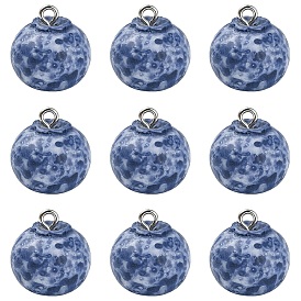 10 кулоны из смолы, черника, с платиновыми железными петлями