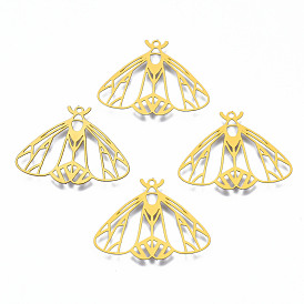 Вакуумное покрытие pvd 201 филигранные подвески из нержавеющей стали, гравированные металлические украшения, моль, без никеля 