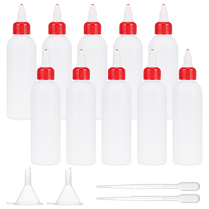 Kunststoff-Spritzflasche, Liqiud Flasche, mit Kunststofftrichter, Tropfer aus Kunststoff