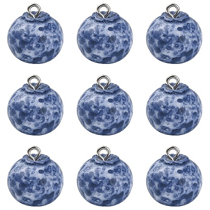 10 кулоны из смолы, черника, с платиновыми железными петлями