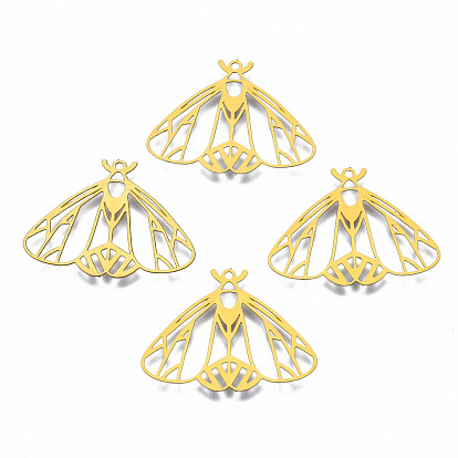 Вакуумное покрытие pvd 201 филигранные подвески из нержавеющей стали, гравированные металлические украшения, моль, без никеля 