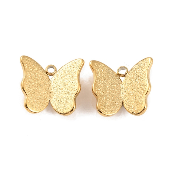 Ионное покрытие (ip) 304 брелоки из нержавеющей стали, очарование бабочки