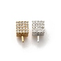 Латунный микро-паве кубический цирконий, за половину пробурено бисера, без кадмия, без никеля и без свинца, кубические