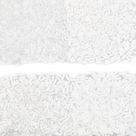 80g 4 стили белая серия стеклянный стеклярус, круглое отверстие