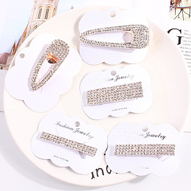 Sparkling Rhinestone Hair Clip with Duckbill and Edge for Women's Hair Accessories