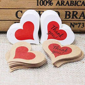  Paper Gift Tags, Hang Tags, For Arts and Crafts, For Valentine's Day, Thanksgiving, Heart