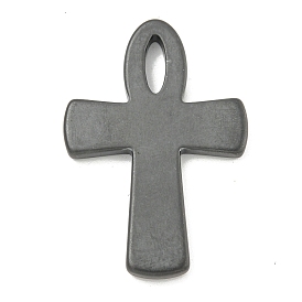 Religion Synthetic Non-Magnetic Hematite Pendants, Ankh Cross Charms