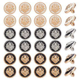 30шт. 3 цвета 1-отверстие литые кнопки, плоские круглые со львом