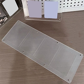 Supports de cadre de manchon de jeu de carte photo en acrylique transparent, avec magnétique, pour la décoration de la maison de bureau, rectangle