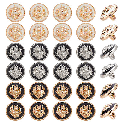 30шт. 3 цвета 1-отверстие литые кнопки, плоские круглые со львом