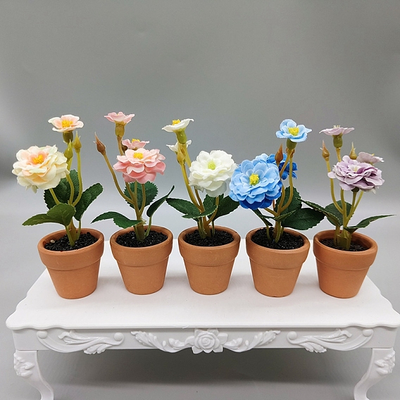 Миниатюрная ваза для цветочных горшков микропейзаж кукольный домик аксессуары, притворяясь опорными украшениями