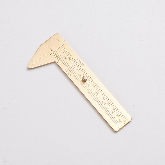 Brass Vernier Caliper, Mini Sliding Pocket Caliper, for Measuring Jewelry Components Bead Wire