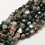 Natural Indian Agate Nuggets Beads Strands, Tumbled Stone, 9~13x9~13x9~13mm, Hole: 1mm, about 35~40pcs/strand, 15.7 inch