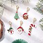 Подвесные украшения из стеклянных бусинок на рождественскую тематику, с 304 из нержавеющей стали Lobster Claw застежками