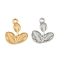 304 Stainless Steel Pendants, Leaf Charms