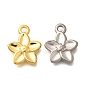 304 Stainless Steel Pendants, Flower Charms, Ion Plating(IP)