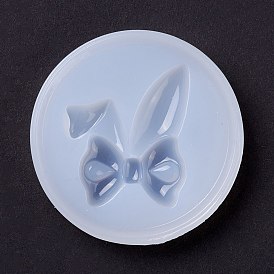 Bowknot with Ear DIY Food Grade Silicone Molds, Resin Casting Molds, For UV Resin, Epoxy Resin Jewelry Making